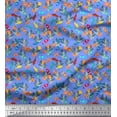 thumbnail image 1 of Soimoi Cotton Duck Fabric Coral,Shell & Fish Ocean Print Fabric by Yard 42 Inch Wide, 1 of 1