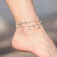 thumbnail image 5 of Tcwhniev Women Ankle Bracelet Silver Plating Anklet Foot Chain Boho Beach Beads(3Pcs), 5 of 12