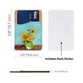 thumbnail image 2 of WIRESTER 2pcs Set Self-Adhesive PU Leather Card Holder Stick on Pocket Credit Card Case Pouch Wallet for Apple Samsung Motorola LG Smart Phones - Sunflowers Blue, Irises Vincent By Van Gogh, 2 of 6