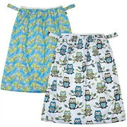 Teamoy 2 Pack Reusable Pail Liner for Cloth Diaper/Dirty Diapers Wet Bag, Owls