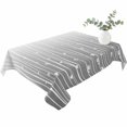 thumbnail image 2 of Gray Flower Table Cloth Waterproof Tablecloths, Geometric Stripe Gradient Branch Minimalist Tablecloth Dining Table Cover for Kitchen Party Tabletop Outdoor, Rectangle Tablecloth 60x84 Inch, 2 of 9