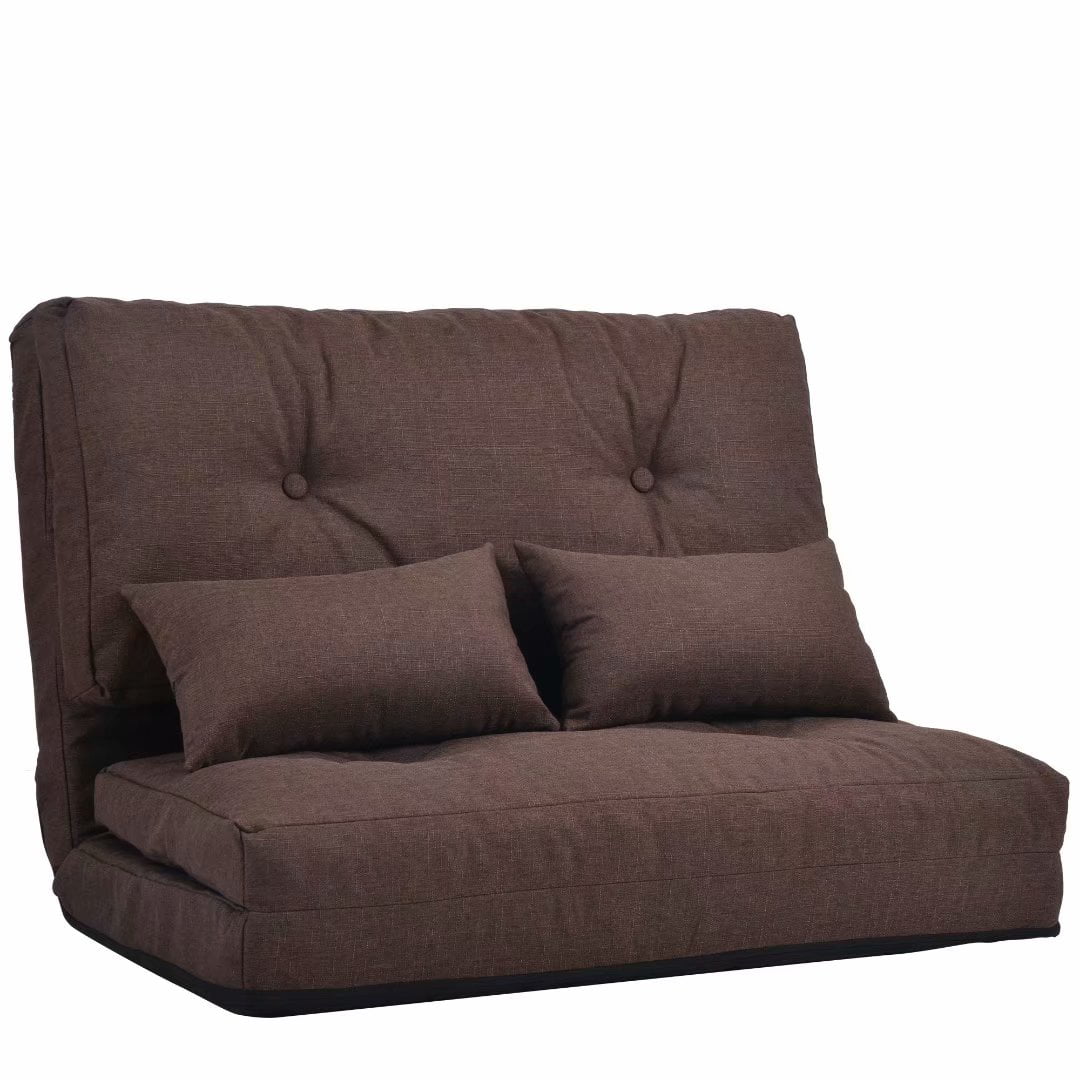 Details about   Sofa Bed Adjustable Foldable Futon Sofa Video Gaming Lounge Sofa w/ Two Pillows 