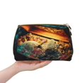 thumbnail image 4 of Naloa Underwater Treasure Chest Leather Makeup Bag for Purse Travel, Portable Small Cosmetic Organizer for Women and Girls, Make up Bag with Zipper, 4 of 8