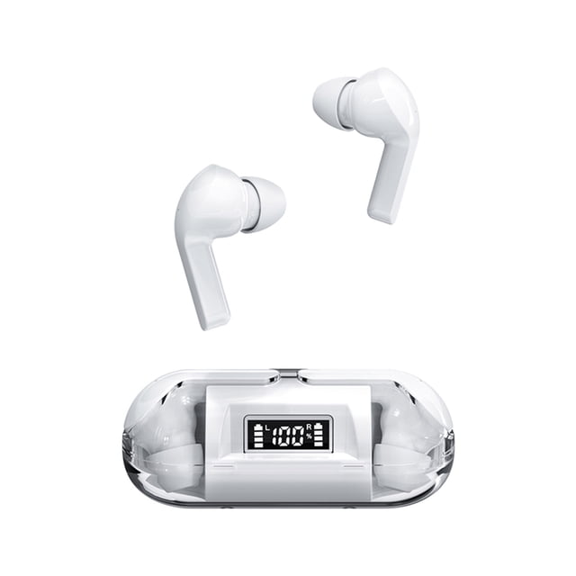 Auriculares intrauditivos inalámbricos BT 5.3 con cubierta transparente