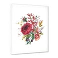 thumbnail image 2 of Designart 'Ancient Wildflowers and Burgundy Rose' Farmhouse Framed Art Print, 2 of 4
