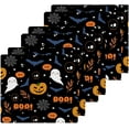 thumbnail image 3 of SKYSONIC Halloween Ghost Pumpkin Washcloths Set of 2, Highly Absorbent Soft Cotton Fingertip Towels for Bathroom, Kitchen, Gym, Spa, Home Decor, 12 x 12 Inch, 3 of 7