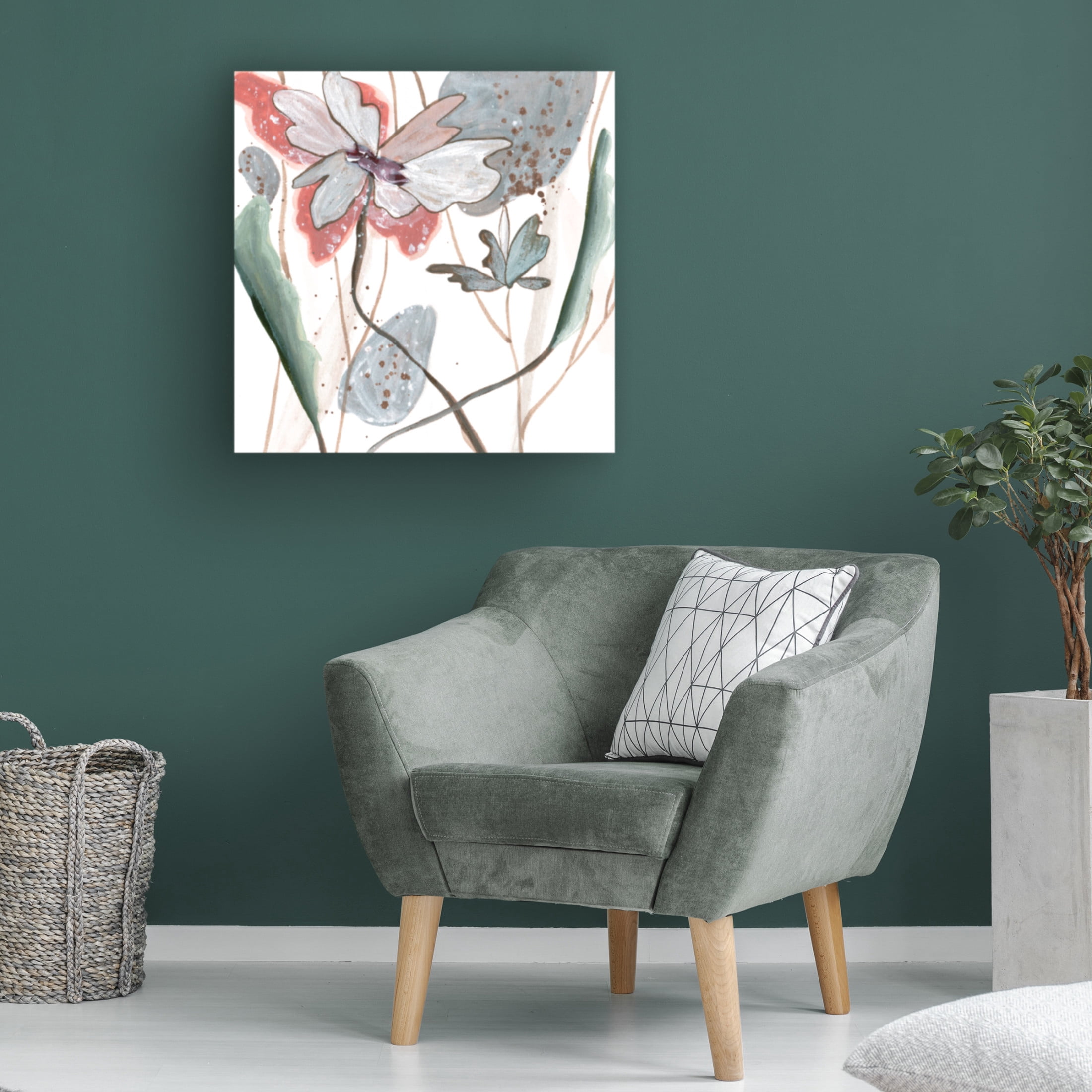 Canvas Wall Art - Melissa Wang 'By the River II' Wall Art for Living Room, Bedroom, or Office Décor by Trademark Fine Art - 18 x 18 Inches