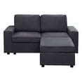 thumbnail image 4 of Lilola Home Shiloh Loveseat with Ottoman in Dark Gray Linen, 4 of 4