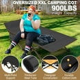 thumbnail image 6 of MOPHOTO XXL Oversized 78" Camping Cot for Adults, Portable Folding Bed Rollaway Guest Bed with Mattress & Carry Bag, Double Layer Oxford Strong Sleeping Cots, Heavy Duty Cot Support 900 bls, 6 of 11