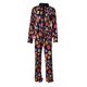 thumbnail image 4 of Traje de pantalón informal acampanado de manga larga con estampado de ondas de agua y solapa en V profundo para mujer Pompotops qwe24979, 4 of 5