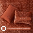 thumbnail image 6 of Regency Heights Velvet Quilt Set, 3-Piece Luxury Bedspread with 2 Shams, Ultra Soft Reversible Microfiber, All Season Lightweight Bedding, Orange, Queen, 6 of 9