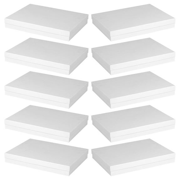 WORGEOUS 10 Pcs Rectangle Extra Large Box Multipurpose Gift Boxes 34x22cm White
