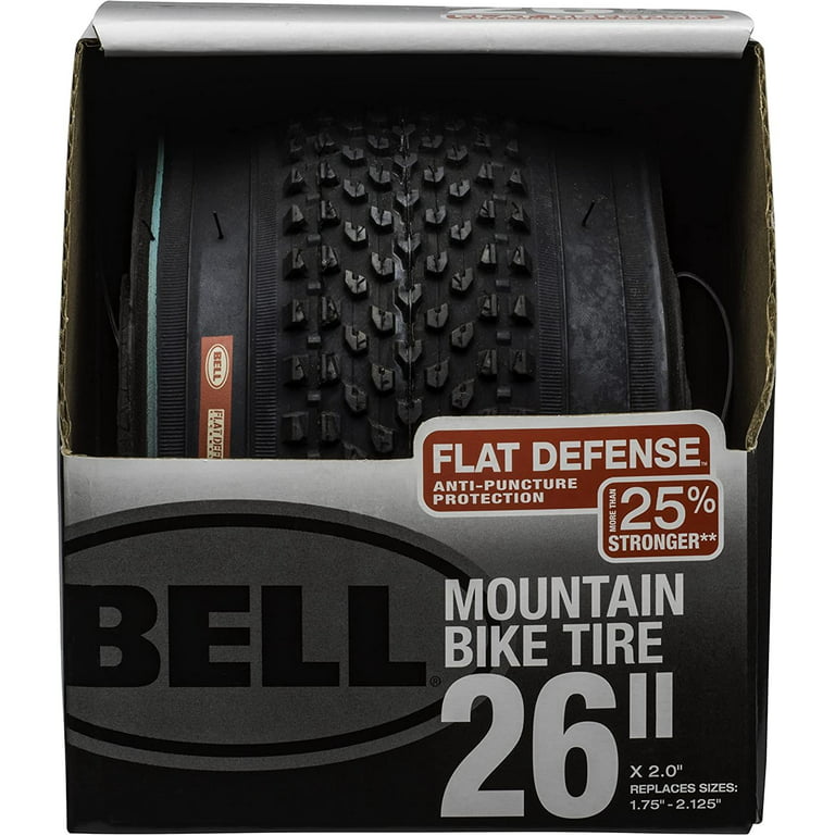 Bell Sports Flat Defense Mountain Bike Tire, 26, Black