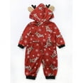 thumbnail image 2 of Viworld Christmas Family Matching Hooded Pajamas Reindeer Romper Onesie Jumpsuit Zipper Pjs for Adult Kids Baby, 2 of 7