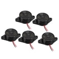 thumbnail image 1 of Unique Bargains 5Pcs DC 3V-24V 100dB Active  Electronic Buzzer Beep Tone Alarm Ringer Continuous Sound Black, 1 of 3
