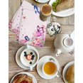 thumbnail image 4 of Pink Flower Kitchen Dish Towels for Drying Dishes Set of 4, Spring Floral Butterflies Birds Elegant Pastoral Waffle Weave Microfiber Hand Tea Bathroom Towels Quick Dry & Absorbent Towel 15.7x23.6, 4 of 7