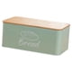 thumbnail image 2 of Panera de acero al carbono con tapa de bambú, de una sola capa, ideal para repostería, ideal para encimeras de cocina, pan casero, donas y galletas. Verde, 2 of 9