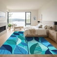 thumbnail image 3 of ODIKA 8'x10' Machine Washable Non-Slip Area Rug, Abstract Teal High Traffic Rug, Blue, 1099347, 3 of 7