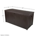 thumbnail image 4 of Storage Box - 113-Gallon Container for Patio Storage - Durable and Fade-Resistant Resin Deck Box - Outdoor Furniture by Pure Garden (Brown), 4 of 25