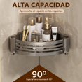 thumbnail image 4 of Estantes de Regadera con Adhesivos, 2 Estanter&iacute;as de Esquina para Ba&ntilde;o con 8 Ganchos, Estante Organizador Sin Taladro, Metal de Aluminio Porta Shampoo Anti&oacute;xido para B, 4 of 9