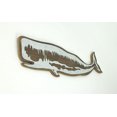 thumbnail image 2 of Zeckos Placa de pared de cachalote de madera envejecida hacia la izquierda de 21 pulgadas de largo con detalles de metal Arte decorativo del océano Zeckos DW69062, 2 of 4