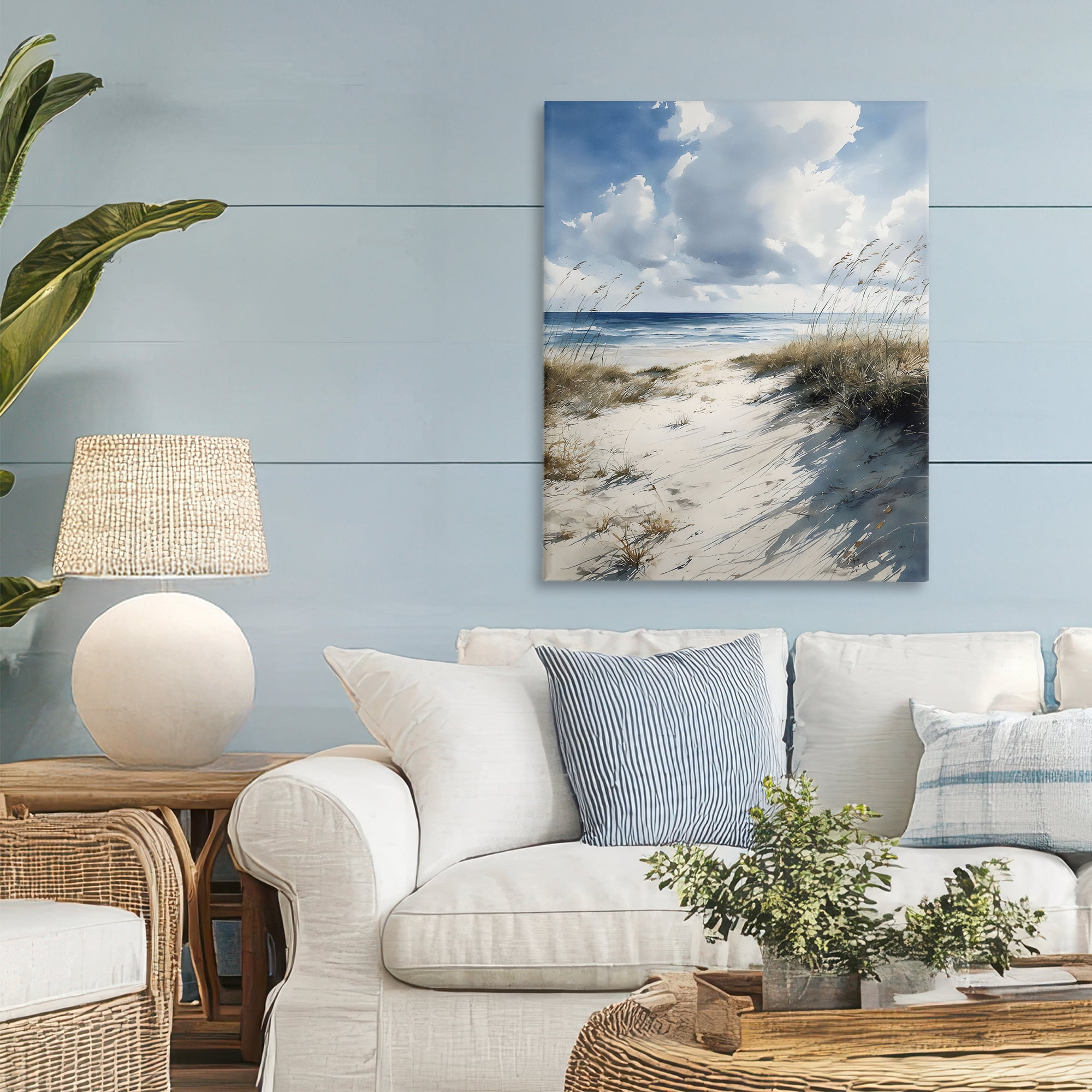 Stupell Industries Dune Beach at Midday Canvas Wall Art, design by Franklyn Gregory