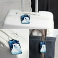 thumbnail image 6 of Galaxy Polar Bear Square PU Leather Luggage Tags, 2 Pack, with Privacy Cover and Stainless Steel Ring - Suitable for Travel, Backpack, Handbag - Bag Tags, Handbag Tags, 6 of 7
