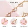 thumbnail image 4 of AWAYTR Waist Chains Belts for Women - Rhinestone Gold Silver Chain Belts for Dresses, 4 of 8