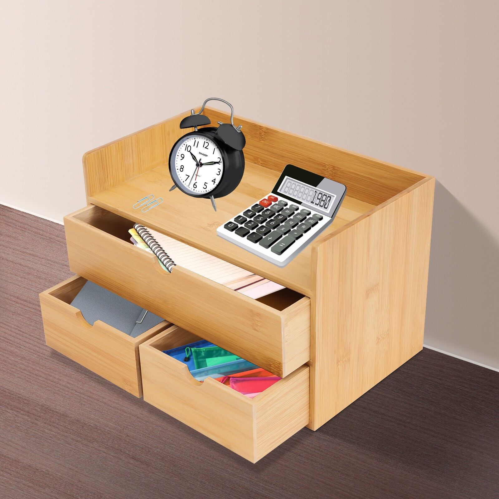 Bamboo Desk Organizer Mini Bamboo Desk Drawer Tabletop Storage