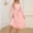 *Pink, variant on ClodeEU Women's Solid Color Long Sleeve Round Neck A-Line Maxi Dress ,Elegant Flared Midi Dress with Tie waist Black,Womens Plus L