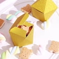 thumbnail image 3 of BalsaCircle 25 Gold Glittered 3" Geometric Party Favor Gift Boxes Wedding Party Decorations, 3 of 8