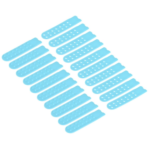 10 Pairs Snapback Strap Cover, Double Row 14 Holes Plastic Adjustable Hat Snap Buckle Replacement (Lake Blue)