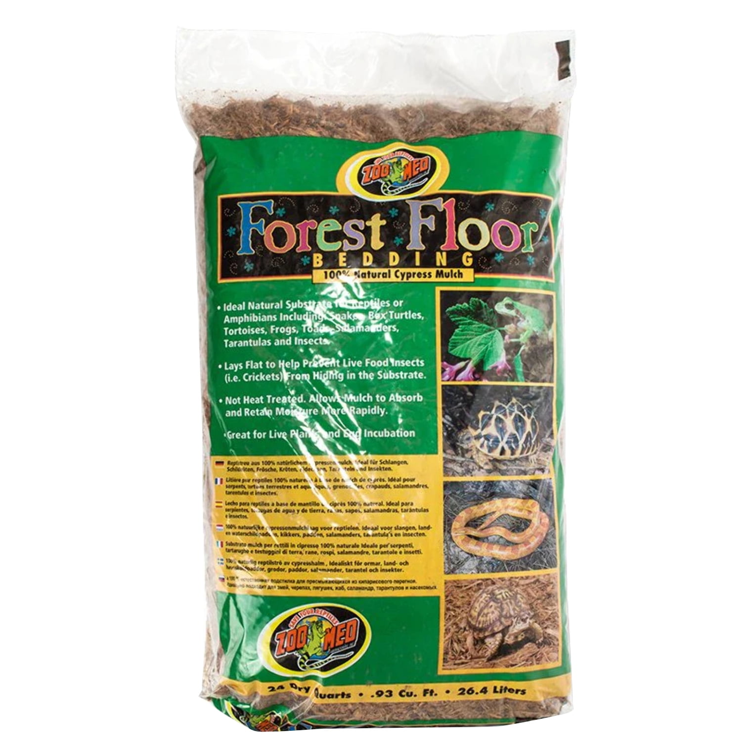 Zoo Med Forrest Floor Reptile Bedding All Natural Cypress Mulch, 24-quart bag