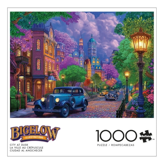 Buffalo Games City at Dusk 1000-Piece 26.75 x 19.75-inch Interlocking Jigsaw Puzzle for Adults Ages 14 