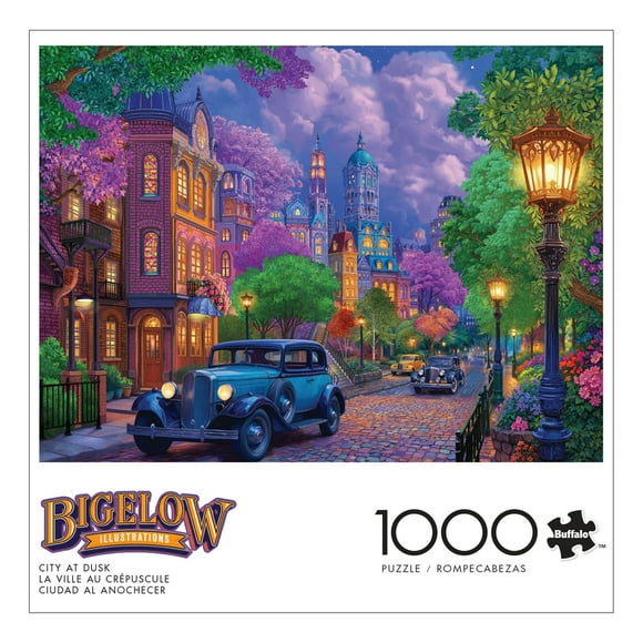 Buffalo Games Night & Day City at Dusk 1000-Piece Interlocking Jigsaw Puzzle for Adults Ages 14-99 Years