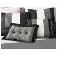thumbnail image 2 of Loft 6-Piece Luxury Striped Comforter Set (Twin, Black/Gray/White), 2 of 7