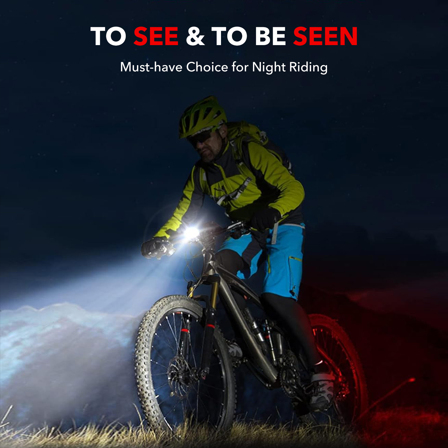 BN-Link USB Rechargeable Bike Light Set with 8+12 Modes photo 4