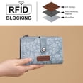 thumbnail image 6 of Wrangler Wallet for Women Bifold Card Holder with Zipper and ID Window, Jean, 6 of 7