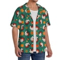 thumbnail image 2 of Honeii Turkey And Thanksgiving1 for Men's Short-Sleeved Button-Up Collared Shirt Featuring A Pocket, Perfect for Beach Vacations, And Travel Adventures.-X-Large, 2 of 5