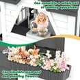 thumbnail image 6 of iRerts Outdoor Playhouse, Wooden Playhouse for Kids Play House with Front Door, Flower Pot Holders, Stove, Sink, Doorbell, Windows, Indoor Outdoor Kids Play Equipment Gift for Ages 2+, Black+White, 6 of 14