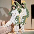 thumbnail image 1 of Onesies-Pijama de una pieza con capucha y cremallera para mujer y hombre, ropa cálida para el hogar, mono de una pieza, 1 of 3
