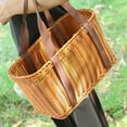 thumbnail image 3 of Picnic Basket Fruit Flower Display Box Pp Imitation Rattan Store Sundries Snacks Handmade Wicker Bag, 3 of 12