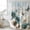 Blue, variant on Teal Tulip Butterfly Shower Curtain, Waterproof Shower Curtains for Bathroom, Turquoise Floral Farmhouse Beige Washable Fabric Bathtub Curtain Set Bath Decor with 12 Hooks Extra Long 72"x96"