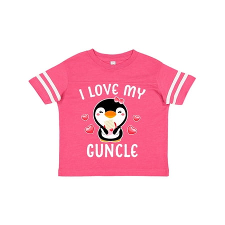 

Inktastic I Love My Guncle with Cute Penguin and Hearts Gift Toddler Toddler Girl T-Shirt