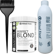 Blond Forte Perfect Blond 16.9 Oz Premium 6  Level Hair Lightener 40 Volume 5 Item Bundle – White Lightener