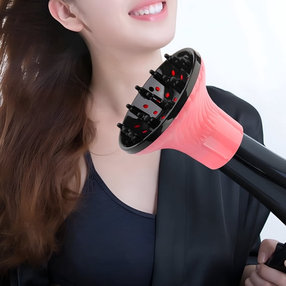 HIBIBUD 2026 New Hair Diffuser Hair Styling Tool, Universal, Hair Dryers Accessories, Hair Dryer Attachment, Blow Dryer Diffuser for Curly and Wavy Hair, Portable Pink
