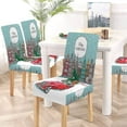 thumbnail image 5 of ZHANZZK Christmas Retro Truck Dachshund Scarf Stretch Chair Cover Protector Seat Slipcover for Dining Room Hotel Wedding Party Set of 4, 5 of 6