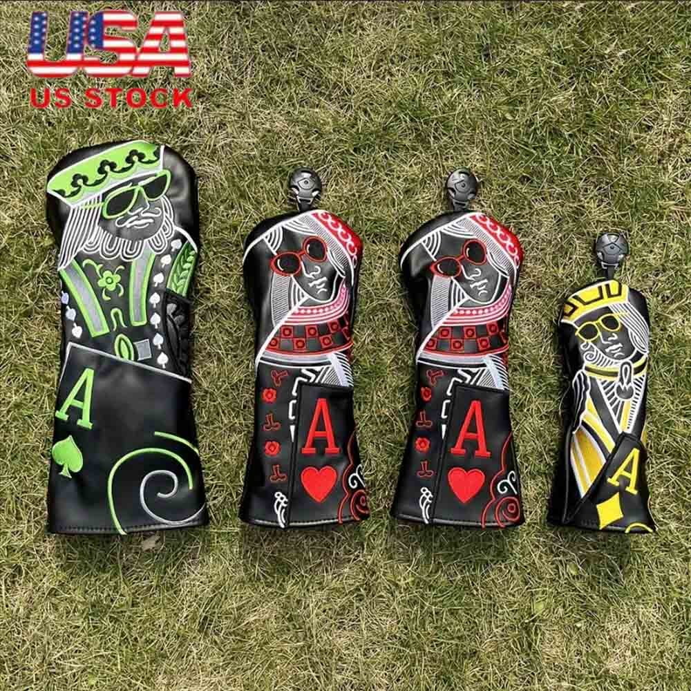 AMEYXGS Archery Golf Club #1/3/5 Wood Headcovers Driver Fairway Wood Cover PU Putter Head Covers