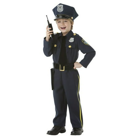 Police Officer Costume Boys Toddler 3-4