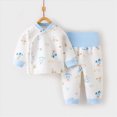 thumbnail image 2 of HFHAPW Toddler Boys Girls Pajamas Pjs Sets Long Sleeve Jammies Fall Winter Sleepwear 2 Piece Top and Pants, 2 of 7